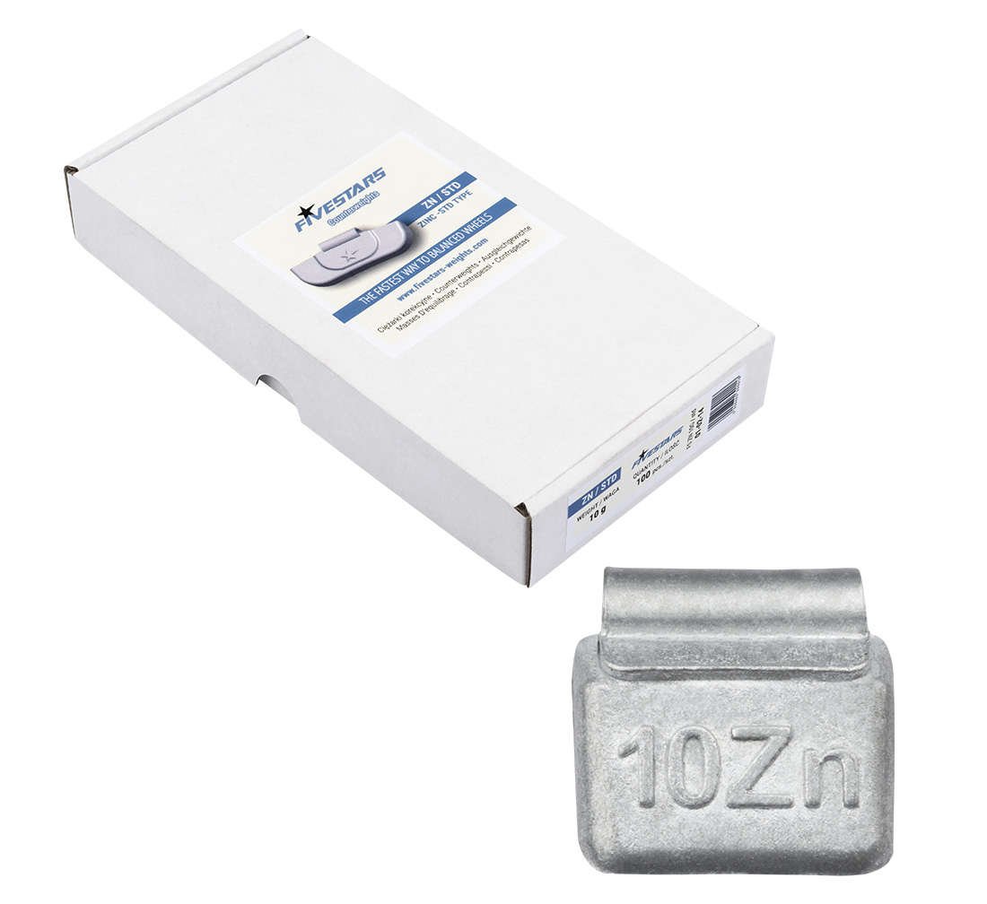 Contrappesi assortiti per equilibratura ruote in acciaio auto, pesi equilibratura cerchi, 10 g 100 pezzi Zn 1 kg