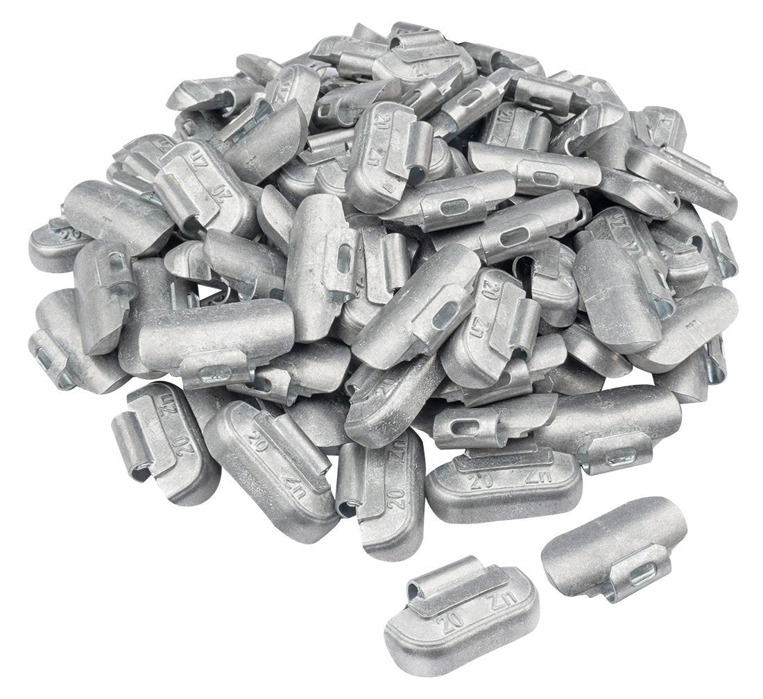 Contrappesi assortiti per equilibratura ruote in acciaio auto, pesi equilibratura cerchi, 10 g 100 pezzi Zn 1 kg