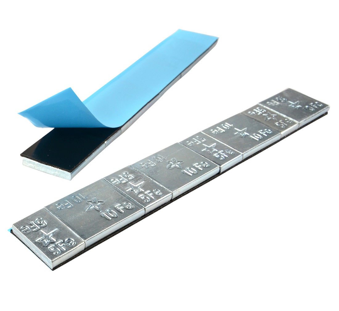 Striscia adesiva pesi equilibratura, contrappesi adesivi per cerchioni auto, pesi di bilanciatura, per auto, furgoni e SUV, 5/10 g FiveStars 400 strisce 8 pezzi per striscia
