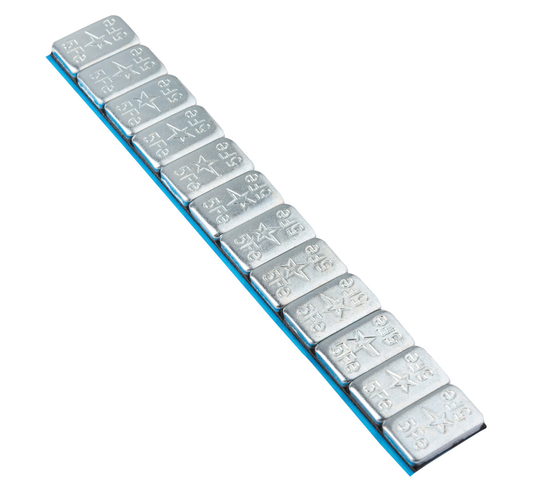 Striscia adesiva pesi equilibratura, contrappesi adesivi per cerchioni auto, pesi di bilanciatura, per auto, furgoni e SUV, 5 g round FiveStars 50 strisce