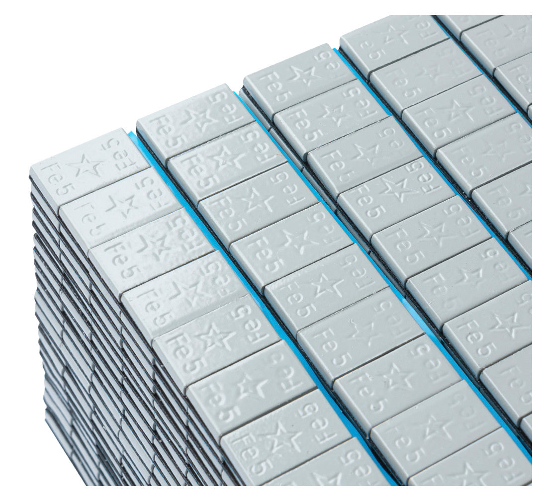 Striscia adesiva pesi equilibratura, contrappesi adesivi per cerchioni auto, pesi di bilanciatura, per auto, furgoni e SUV, 5 g Five Stars Edgy 100 strisce grigio opaco