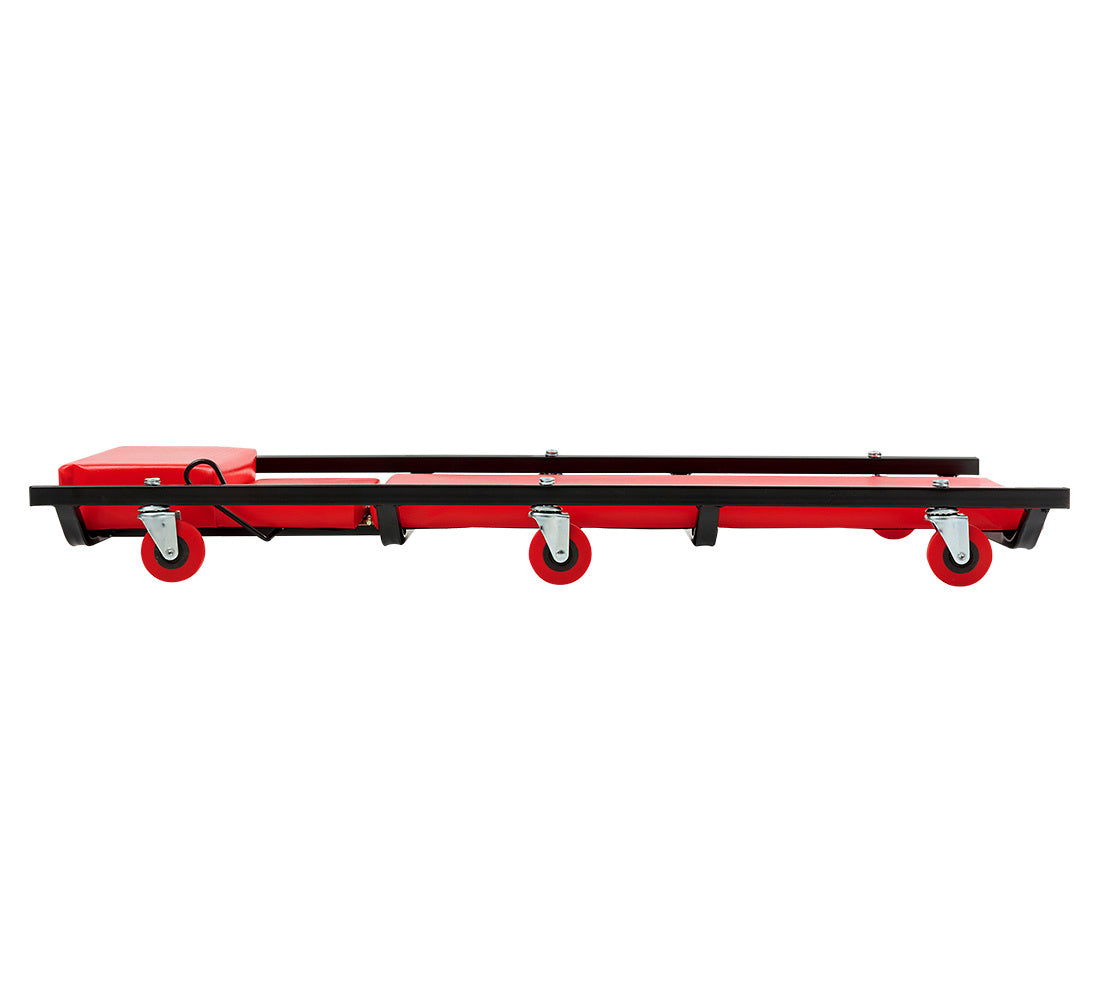 Carrello sotto auto professionale, sgabello da officina, lettino meccanico sottomacchina, pedana montaggio, riparazioni meccanico con ruote e poggiatesta, Redats