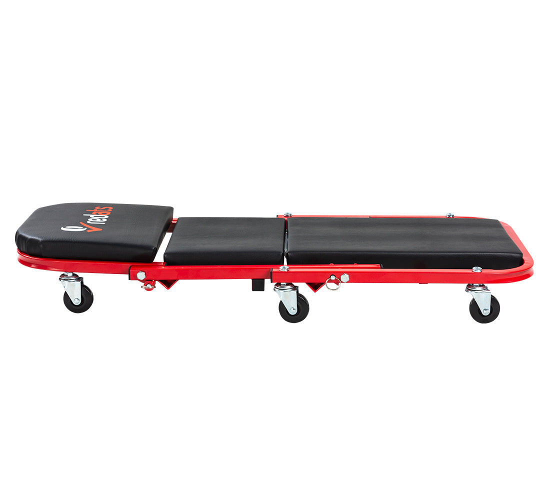 Carrello sotto auto professionale, sgabello da officina, lettino meccanico sottomacchina, pedana montaggio, riparazioni meccanico con ruote e poggiatesta, Redats
