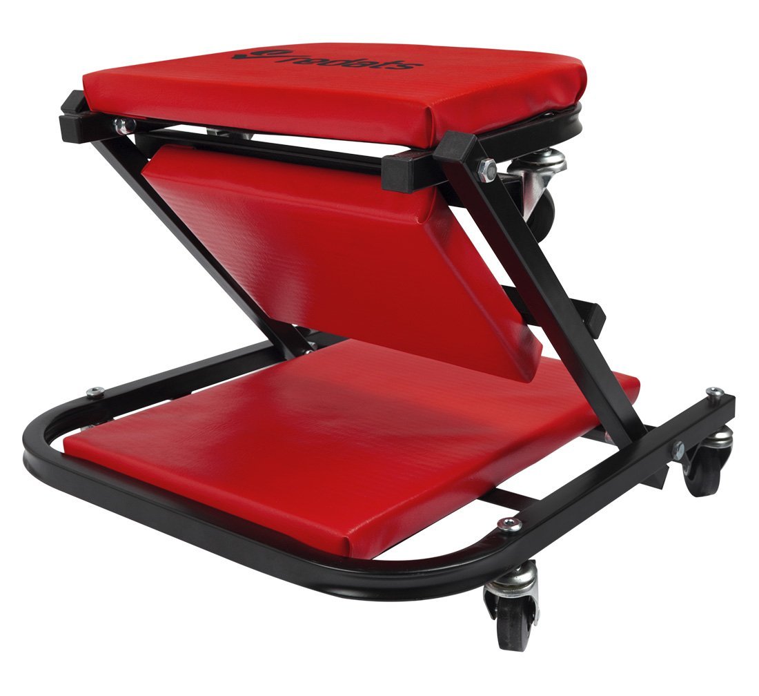 Carrello sotto auto professionale, sgabello da officina, lettino meccanico sottomacchina, pedana montaggio, riparazioni meccanico con ruote e poggiatesta, Redats