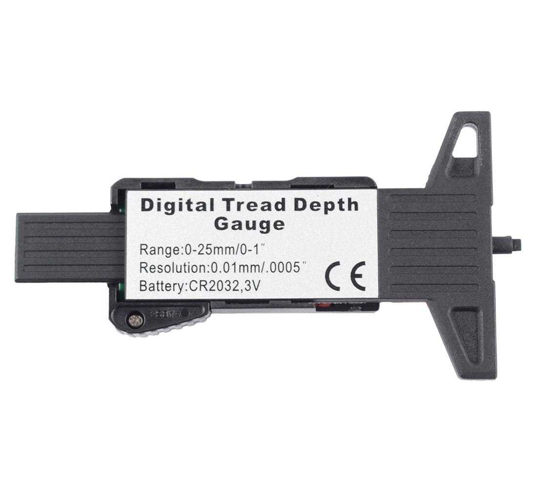 Calibro digitale elettronico ad alta precisione calibri 0.01 mm, 26.2mm con asta piatta e ampio display lcd micrometro digitale professionale per misurazione profondità battistrada pneumatici Geko