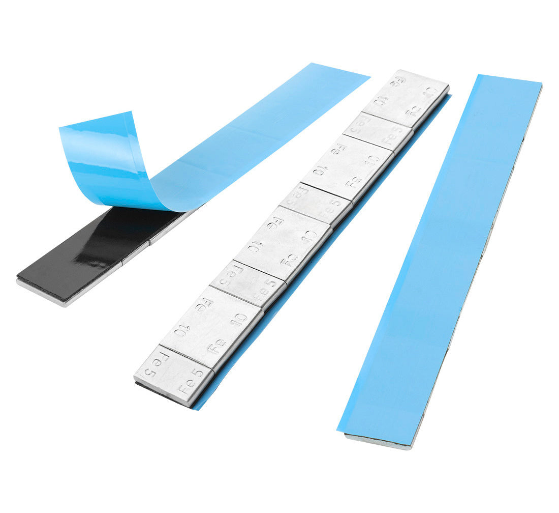 Striscia adesiva pesi equilibratura, contrappesi adesivi per cerchioni auto, pesi di bilanciatura, per auto, furgoni e SUV, 5/10 g Fe Edgy 100 strisce