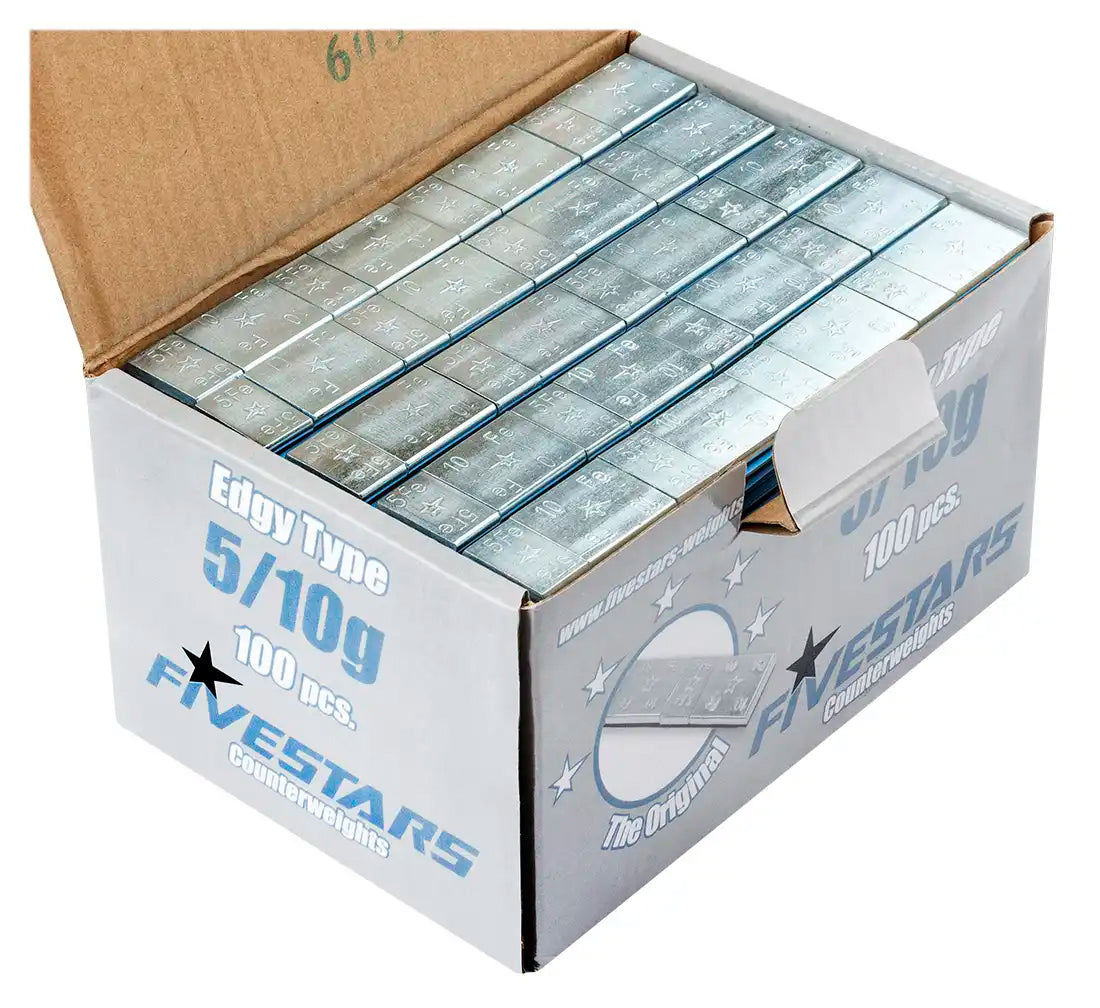 Striscia adesiva pesi equilibratura, contrappesi adesivi per cerchioni auto, pesi di bilanciatura, per auto, furgoni e SUV, 5/10 g 100 strisce Five Star 8 pezzi per striscia 6 kg