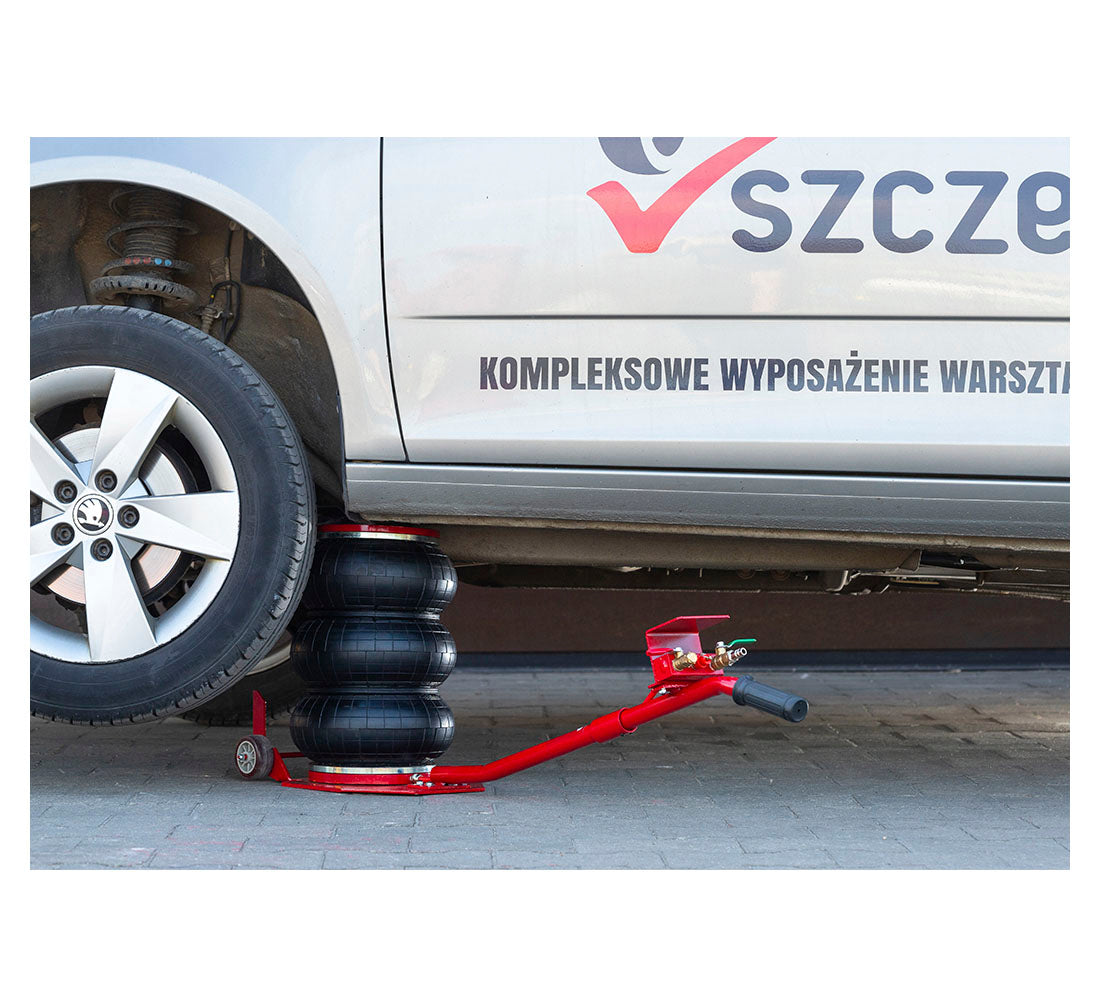 Cric ad aria compressa, 3,5 tonnellate/3500 kg, cric airbag, sollevamento 15–38 cm, cric pneumatico da sollevamento pneumatico con maniglia per auto, garage, Redats Polonia