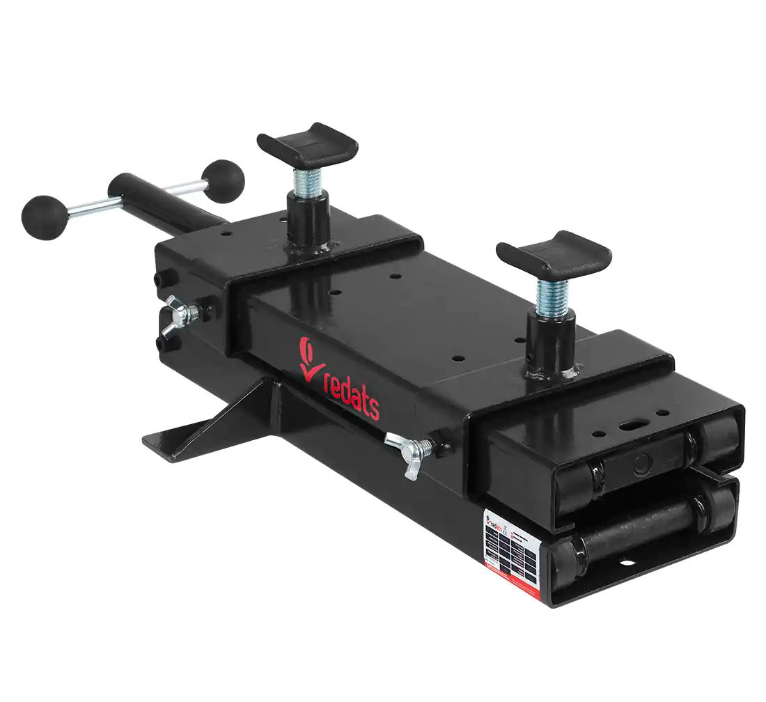 Ponte sollevatore cric idraulico a forbice per moto da officina capacità max. 500kg altezza regolabile 9,5-42,5 cm, cavalletto alzamoto con 2 selle antiscivolo da officina operazione idraulica, Redats