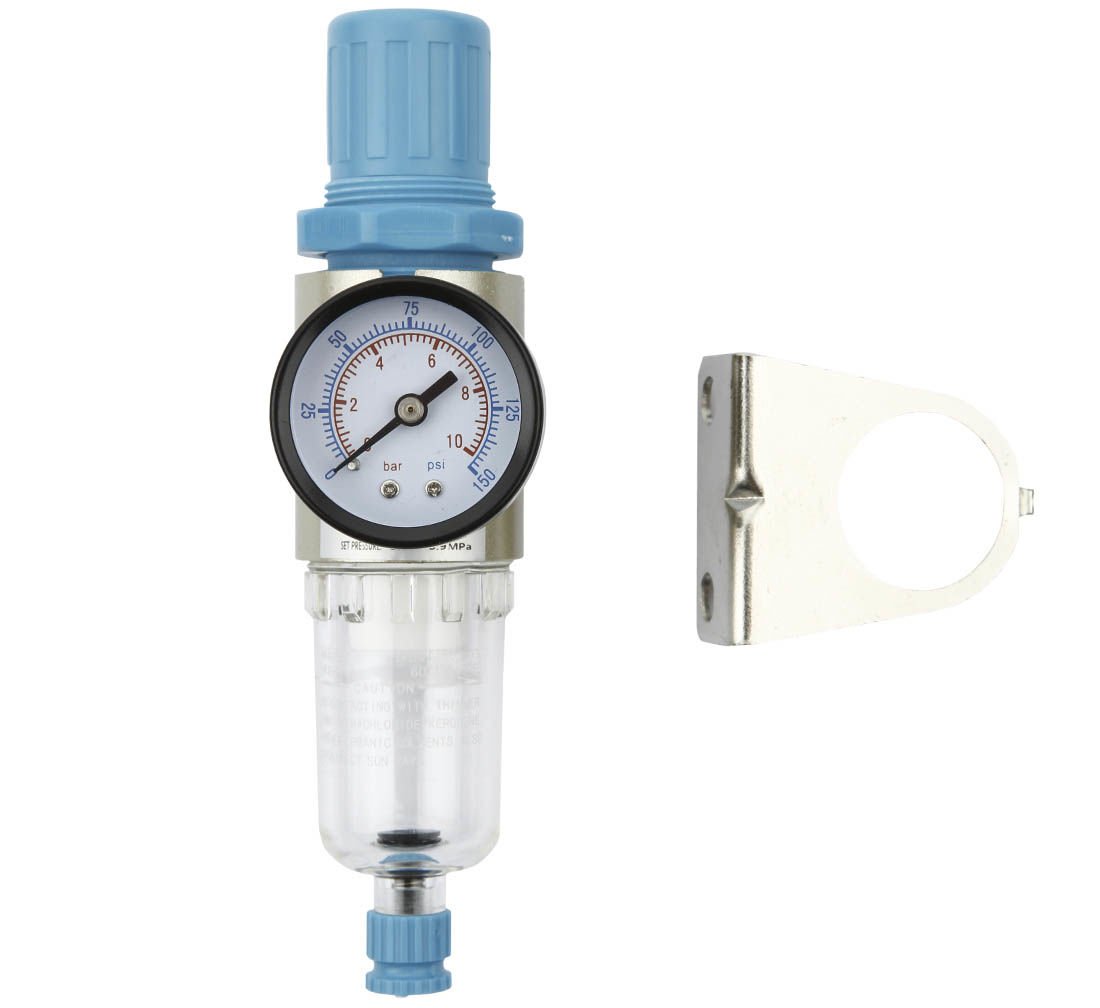 Filtro aria con regolatore di pressione del separatore d'acqua, regolatore del compressore d'aria con valvola di riduzione della pressione e manometro, accessorio per utensili pneumatici, 1/4 P-700