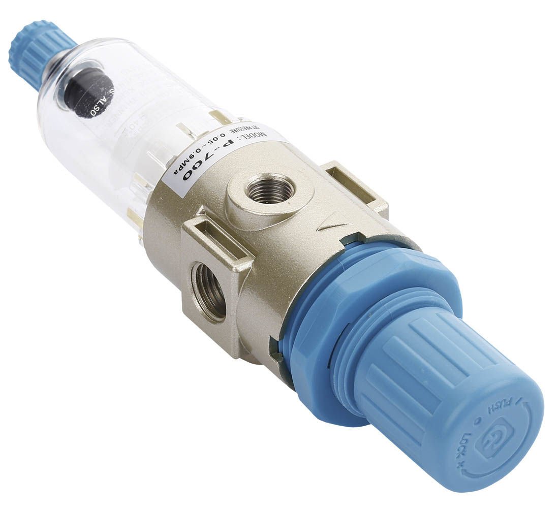 Filtro aria con regolatore di pressione del separatore d'acqua, regolatore del compressore d'aria con valvola di riduzione della pressione e manometro, accessorio per utensili pneumatici, 1/4 P-700