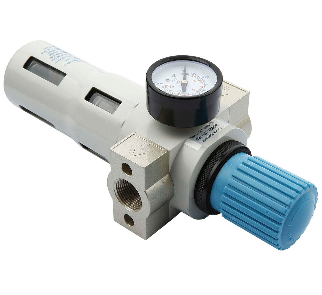Filtro aria con regolatore di pressione del separatore d'acqua, regolatore del compressore d'aria con valvola di riduzione della pressione e manometro, accessorio per utensili pneumatici, 3/4 P-780 Pro