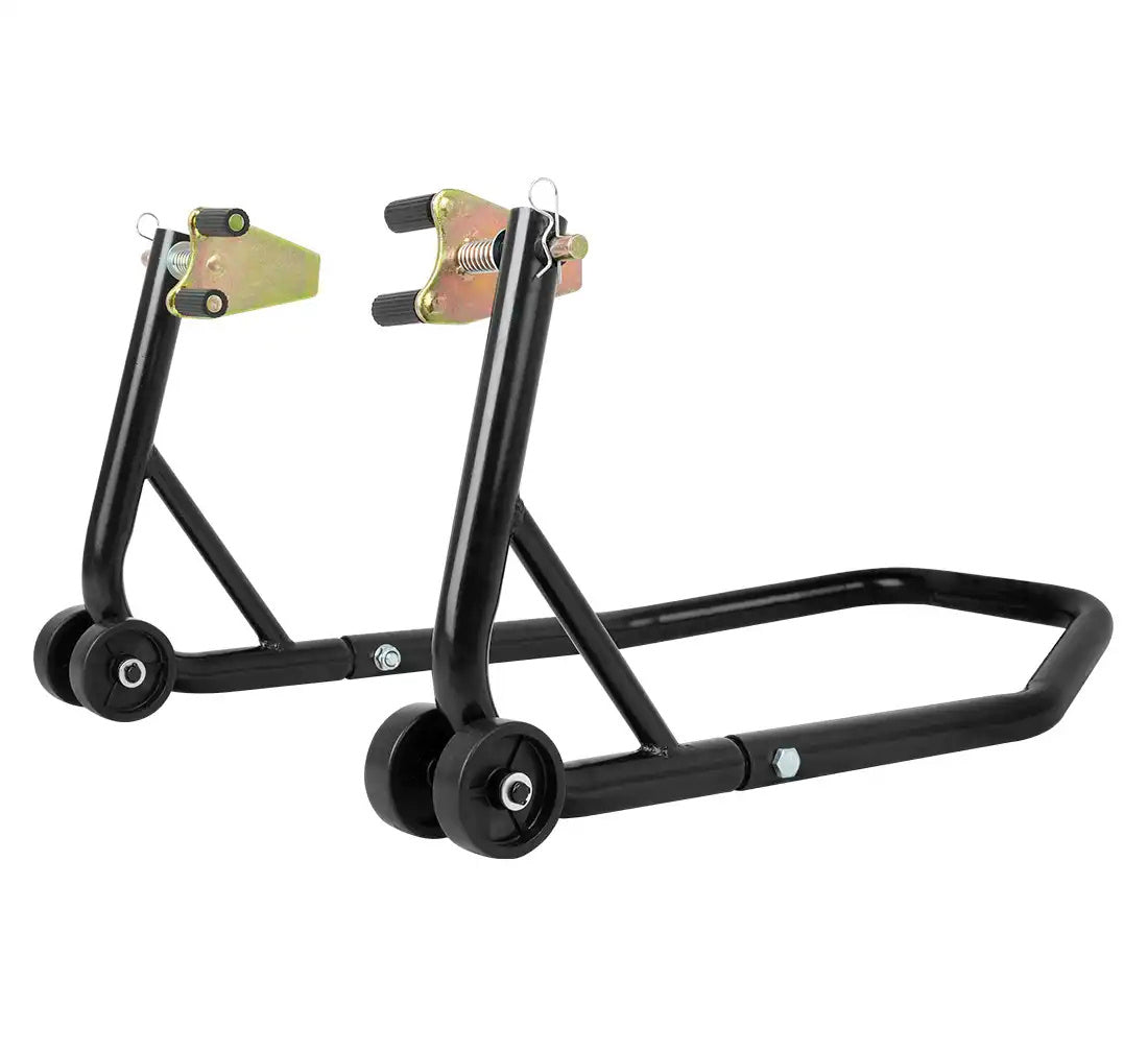 Cavalletto per ruote anteriori per il sollevamento della moto bici garage capacità carico max. 100kg, cavalletto supporto per moto bici da officina adatto testa della forcella a doppia u + l, Redats