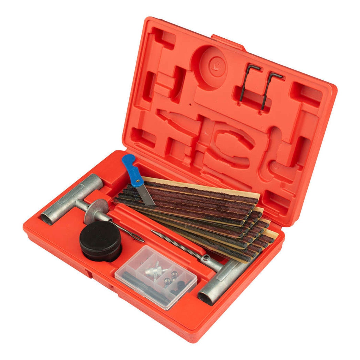 Kit riparazione pneumatici auto - kit foratura moto tubeless - emergenza per ripara gomme auto - kit riparazione gomme, strisce di riparazione, 55 pezzi