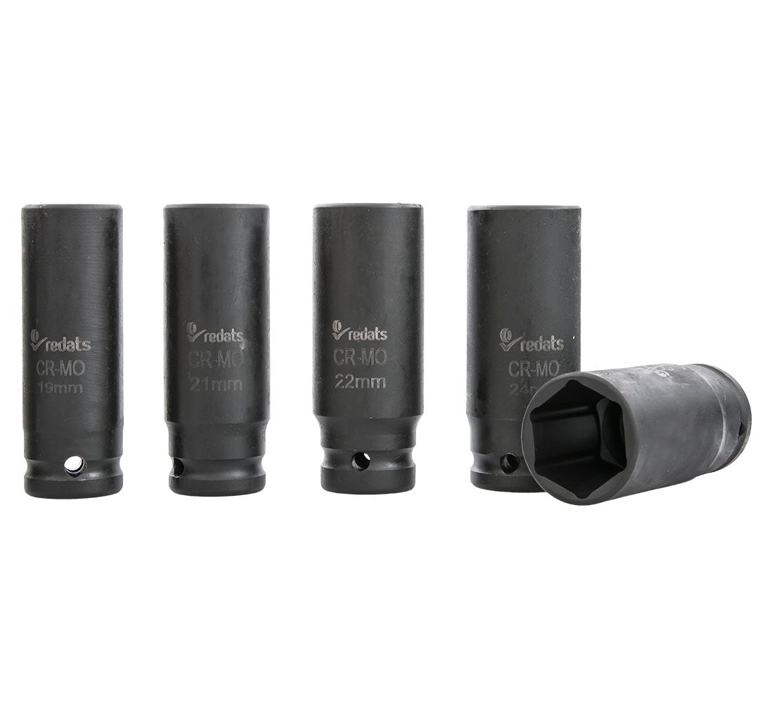 Chiavi a bussola 1/2", set 10 bussole, 13-26mm, bussole a impulsi con custodia in plastica