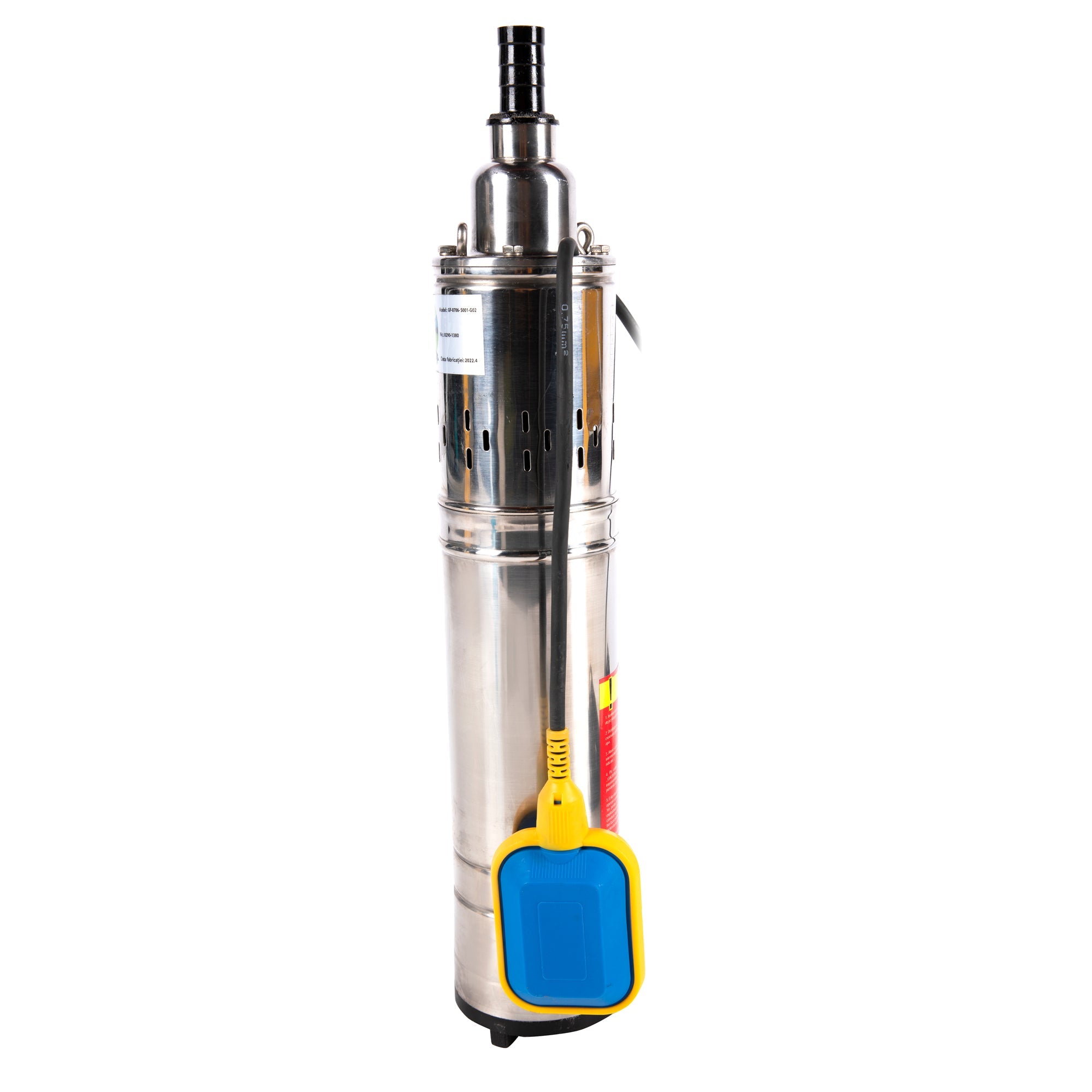 Pompa sommersa per pozzi con gallleggiante, 1100 w, portata 1850 l/ora,elettropompa a immersione