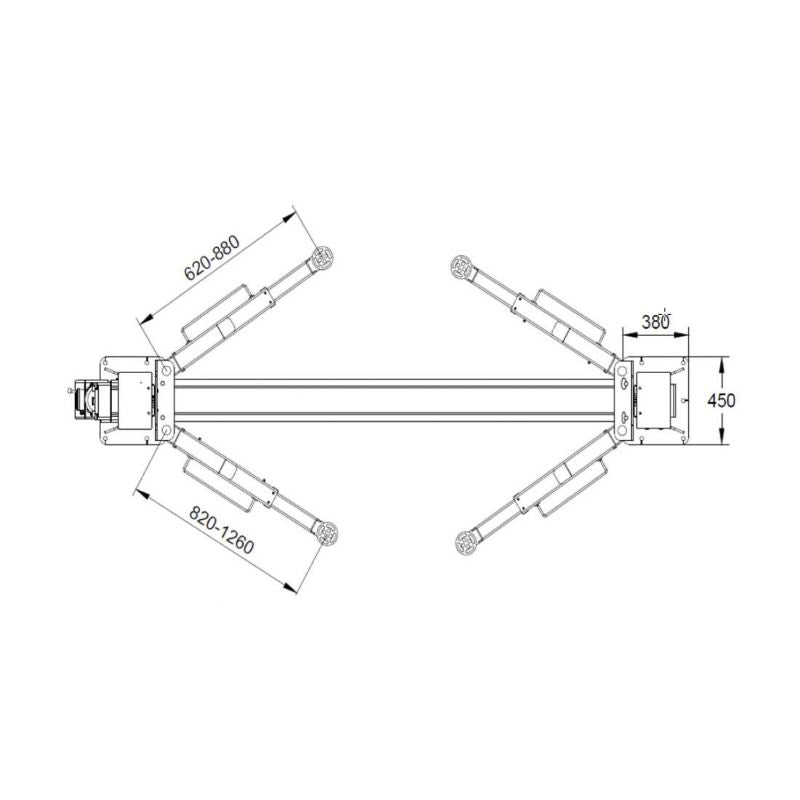 Ponte sollevatore auto a 2 colonne, portata 4000 kg, 380v, idraulico , sblocco automatico, olio gratis incluso Redats Polonia