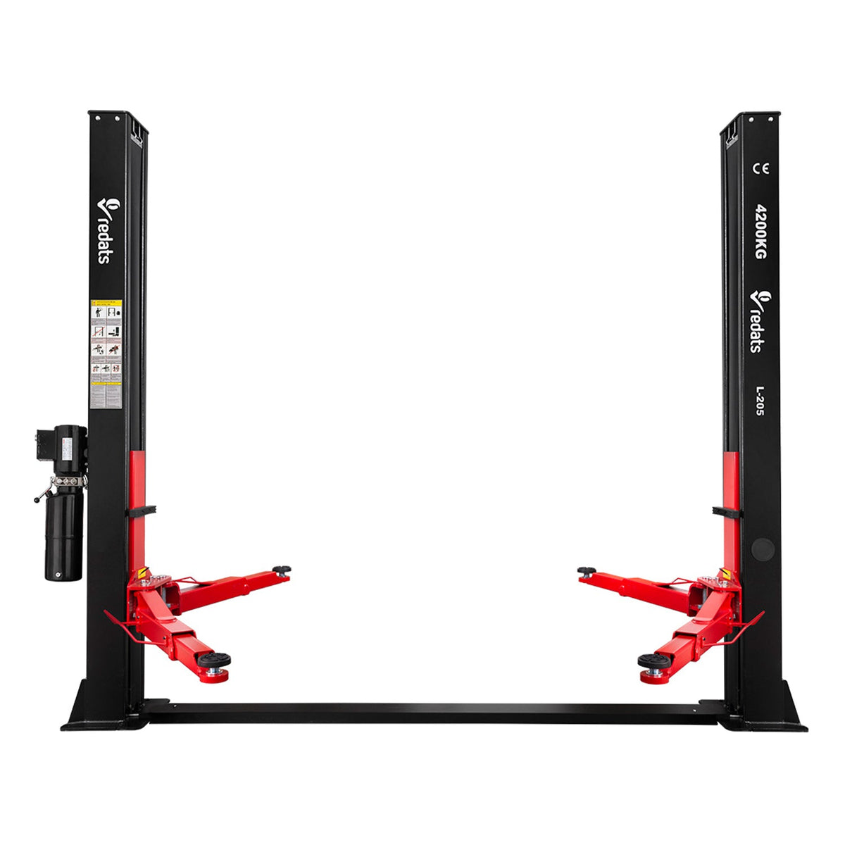 Ponte sollevatore auto a 2 colonne, portata 4200 kg, 380v, idraulico, sblocco manuale elettroidraulico, Redats