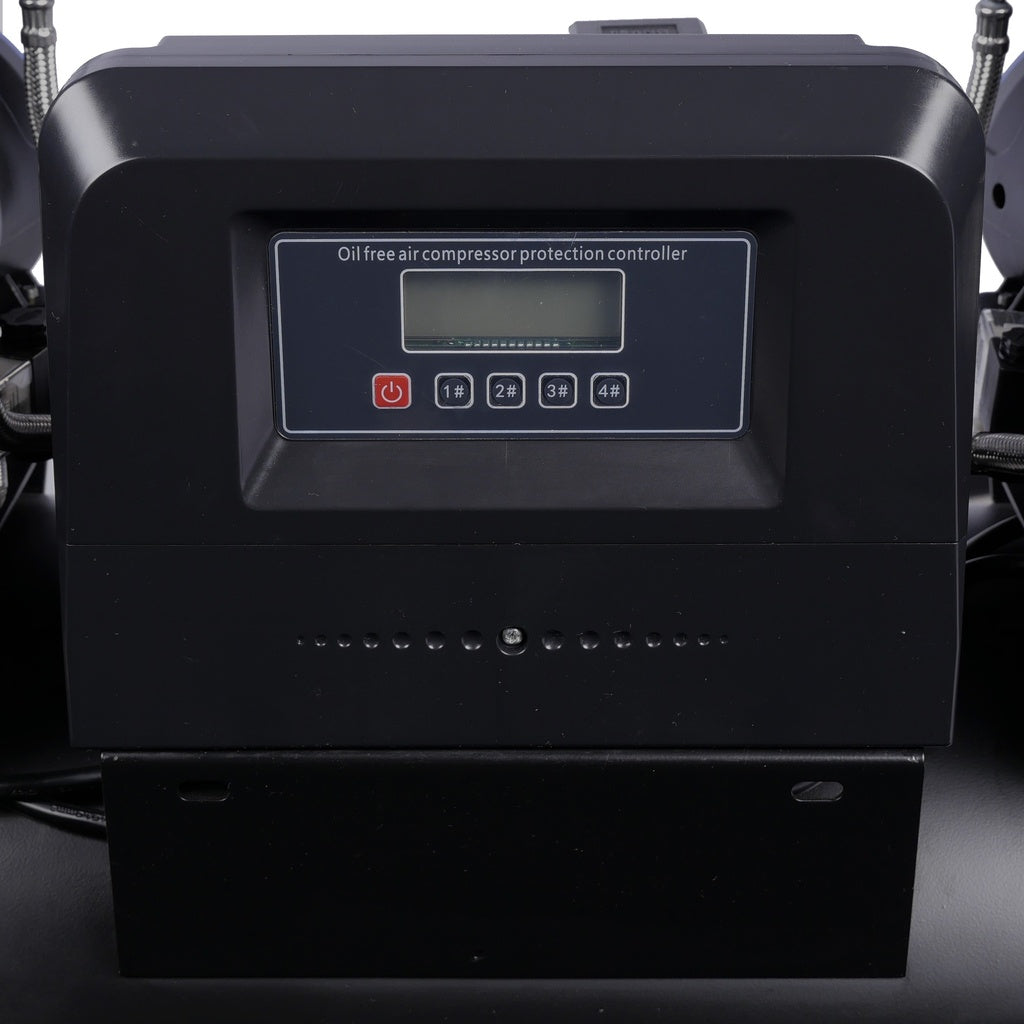 Compressore aria silenziato - con capacità del serbatoio di 120 litri - senza olio, oil free - per utensili pneumatici, 4 × 2 HP Airpro