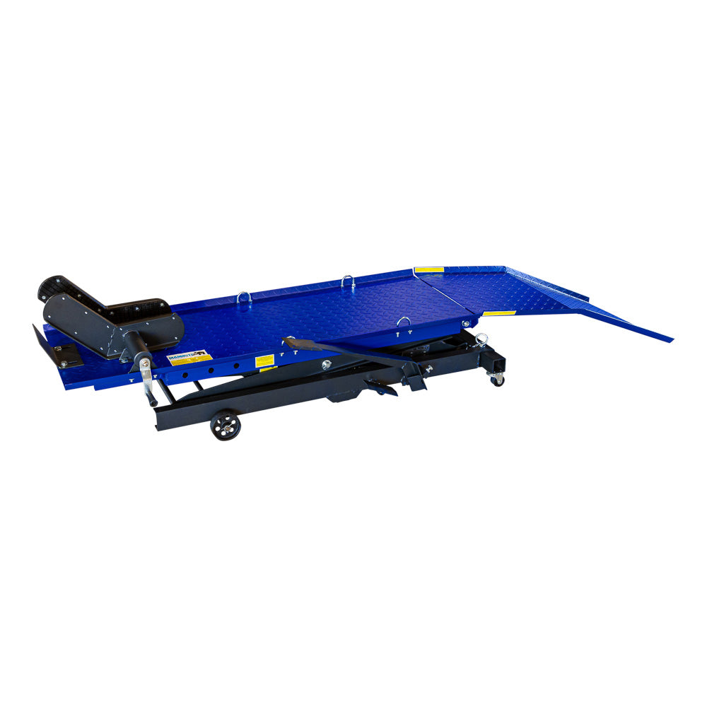 Ponte sollevatore idraulico a forbice per moto da officina capacità max. 360kg altezza regolabile 205-780 mm, ponte sollevatore alzamoto da officina operazione idraulica piattaforma, Mammuth Olanda