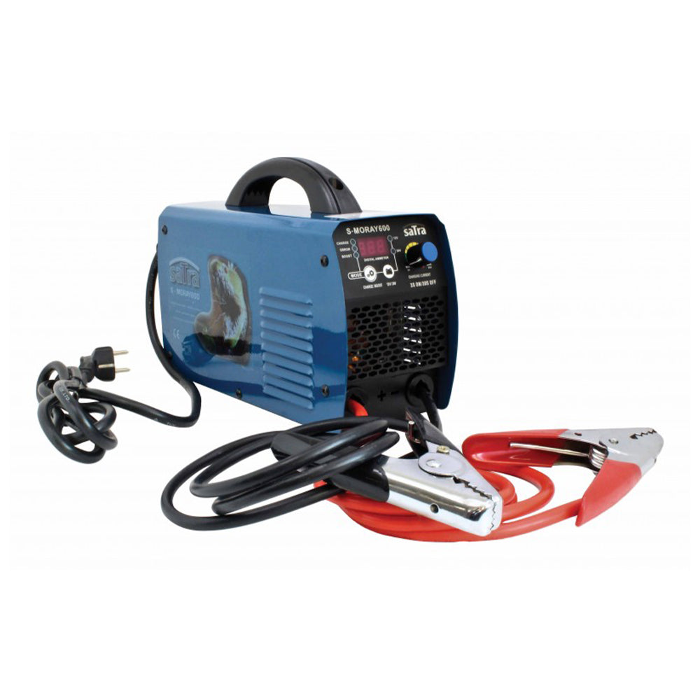 Caricabatterie portatile 5–80 A Satra avviatore di emergenza 550 A con cavi di avviamento per auto e moto