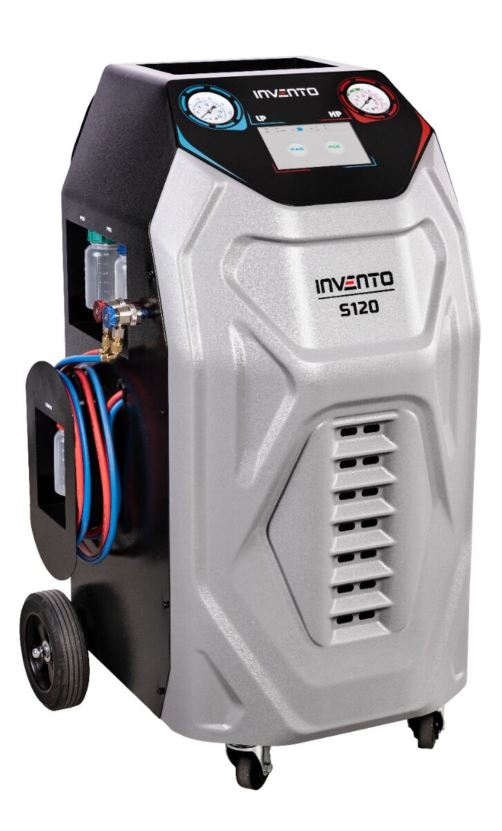 Stazione semi-automatica di ricarica climatizzazione autoveicoli, recupero vuoto, ricarica aria condizionata freon R134A
