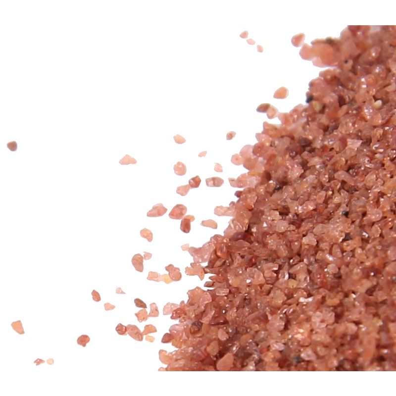 Garnet abrasivo 30-60 mesh, 25kg, sabbia per sabbiatrice, ideale per la sabbiatura di acciaio inox, acciaio al carbonio, alluminio e ottone e taglio a getto d'acqua
