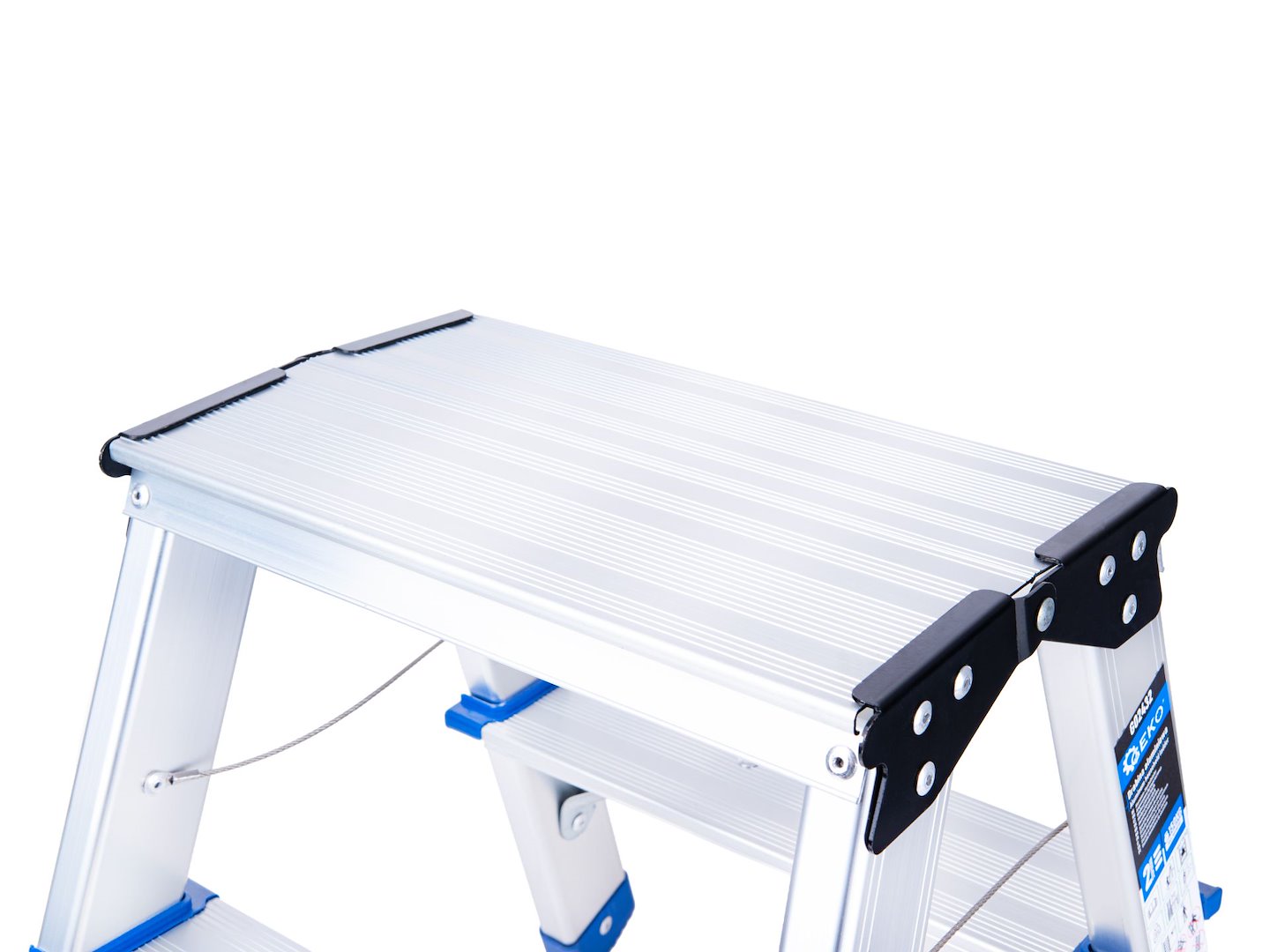 Scala alluminio 4 gradini, doppia salita, portata max 150 kg Geko