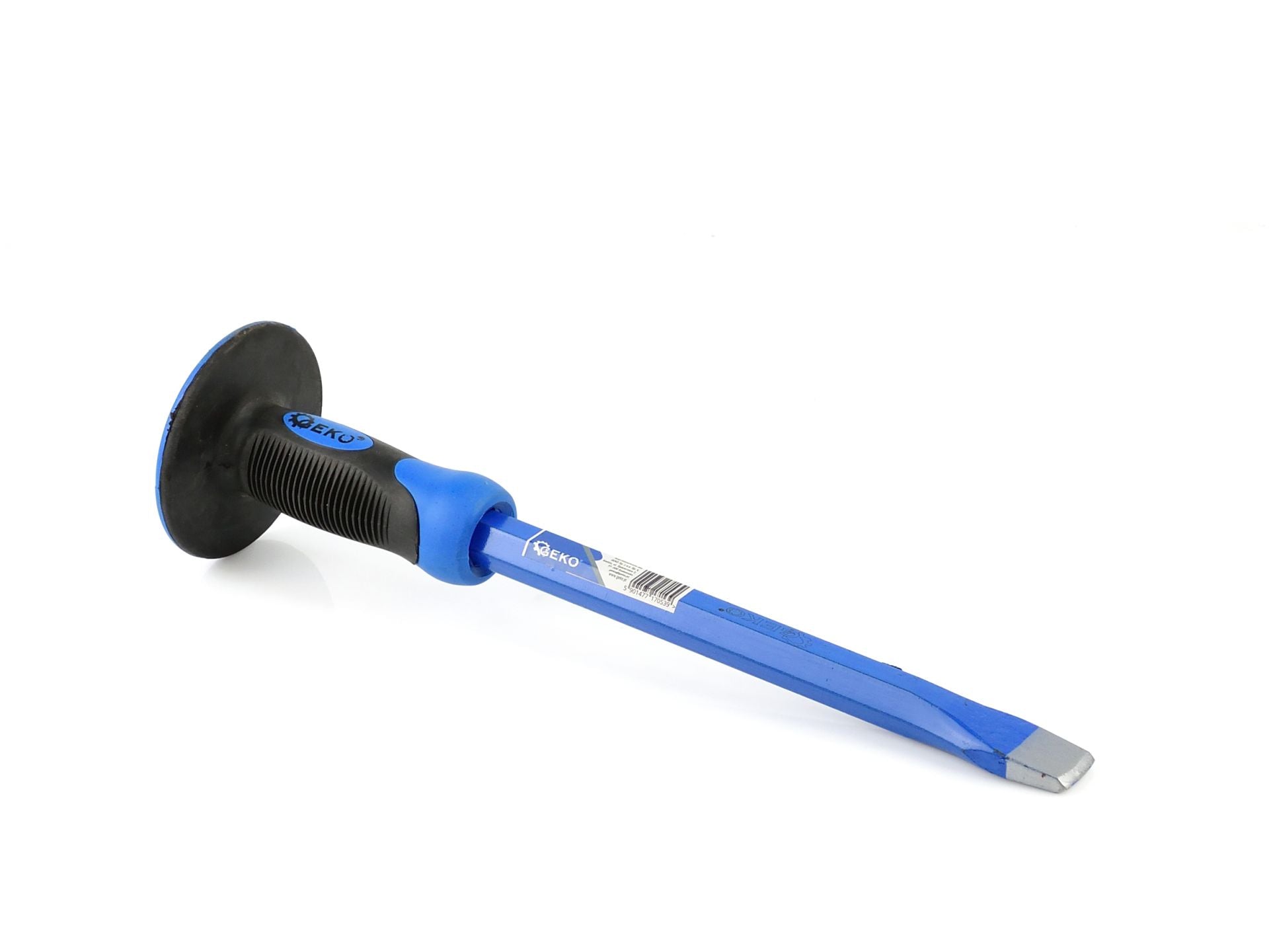 Scalpello da muratore piatto con paracolpo 350 x 18mm, acciaio Cr-V, per materiali duri mattoni calcestruzzo pietre, impugnatura antiscivolo