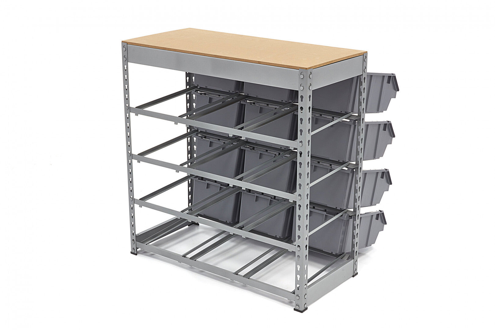 Scaffale portaoggetti con 12 contenitori
