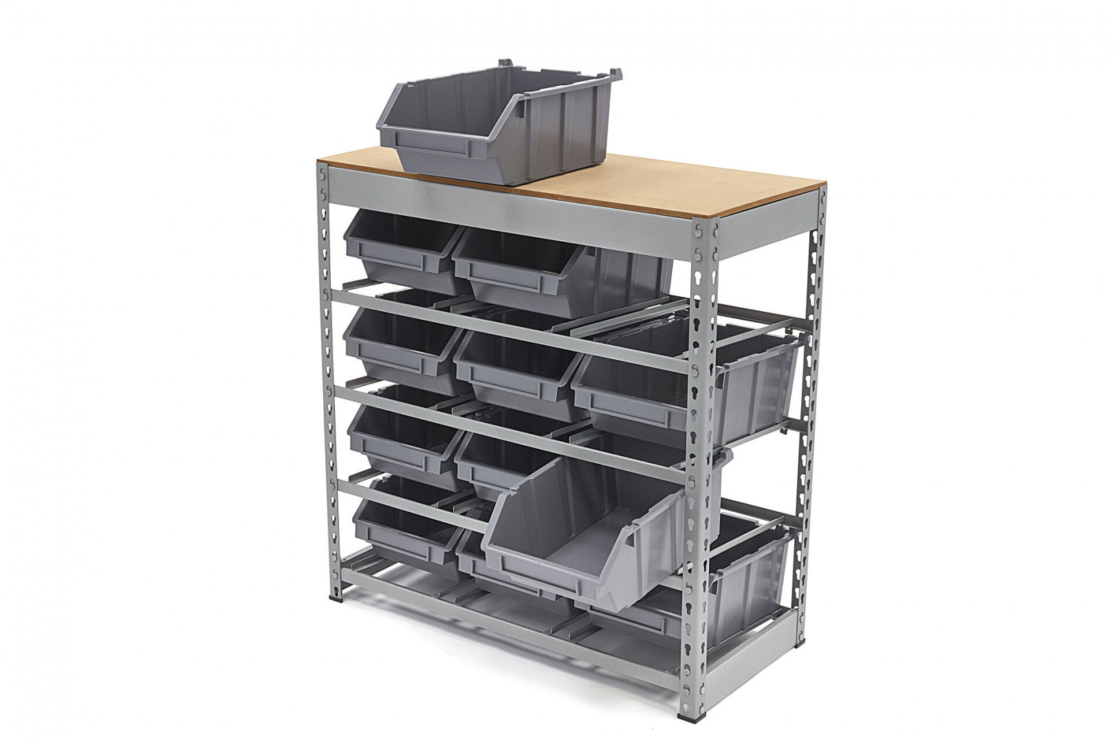 Scaffale portaoggetti con 12 contenitori