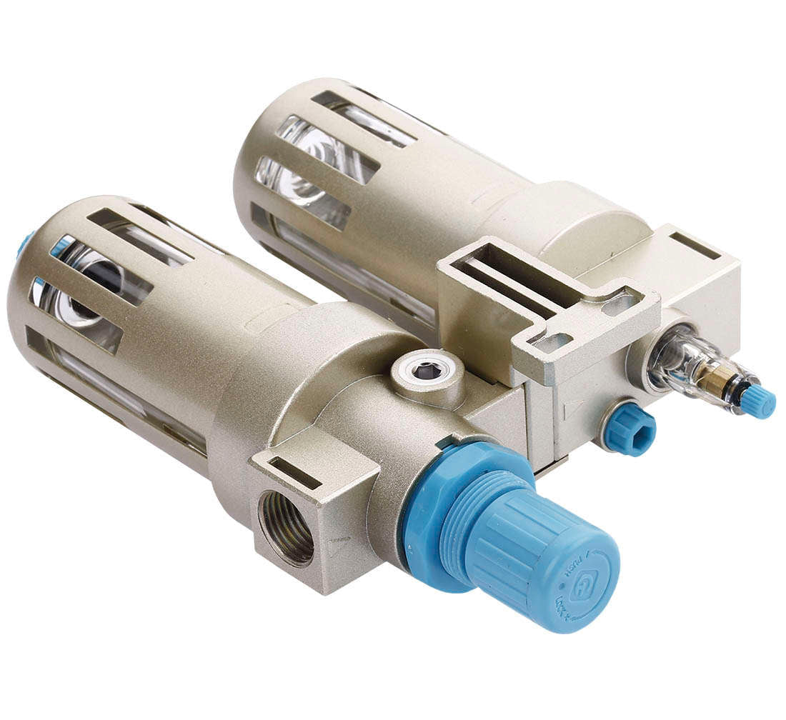 Separatore d'acqua e olio ad aria compressa, riduttore di pressione per compressore, filtro regolatore con manometro 1/2" P-620