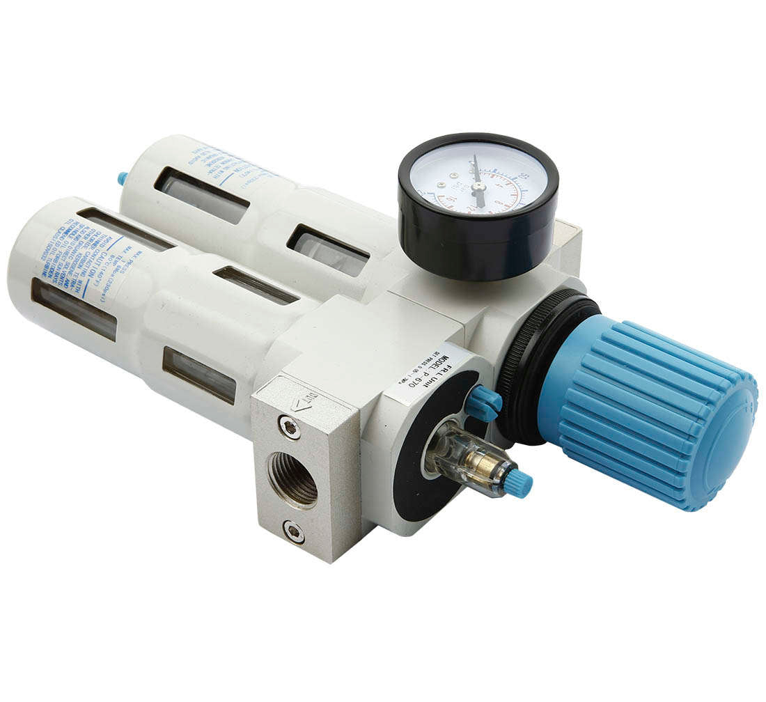 Separatore d'acqua e olio ad aria compressa, riduttore di pressione per compressore, filtro regolatore con manometro 1/2 " P-670 Pro Midi