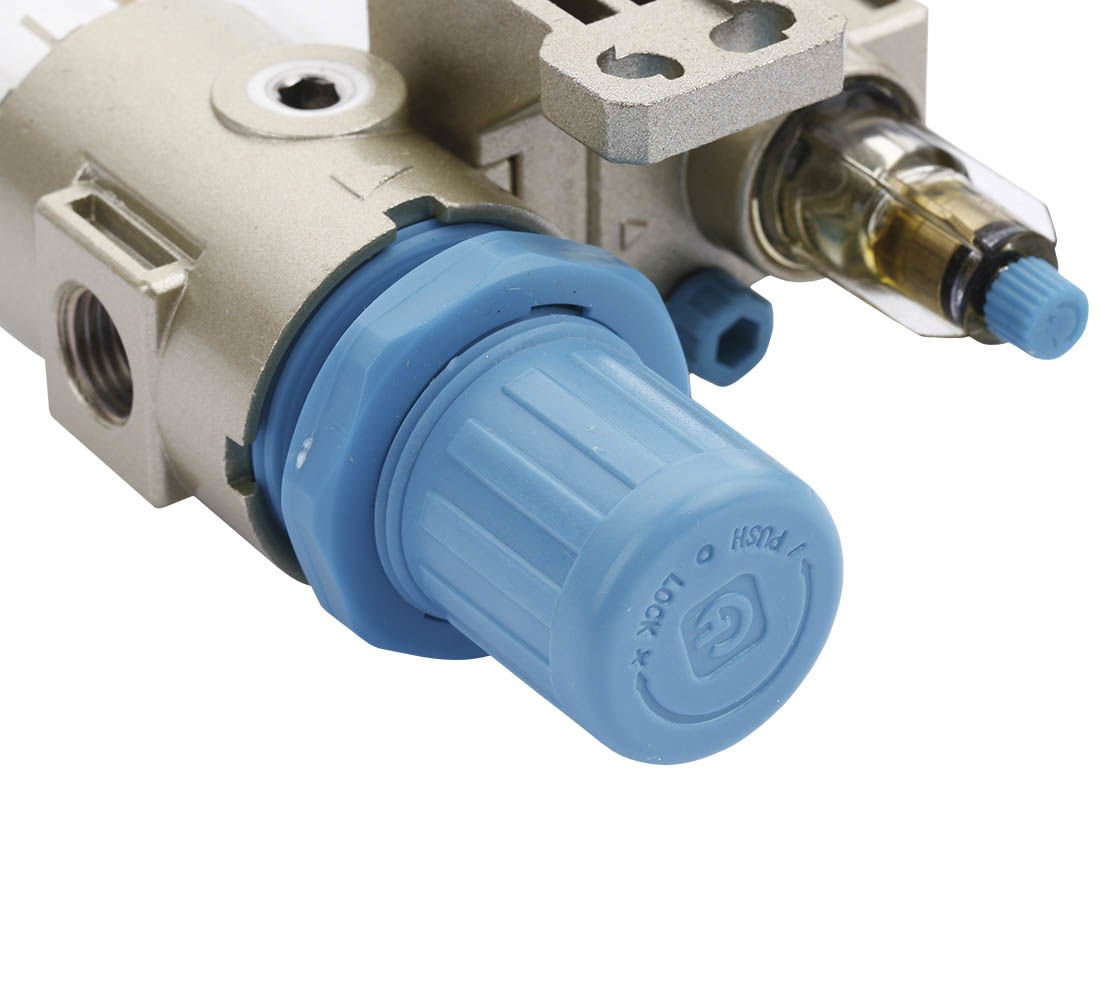 Separatore d'acqua e olio ad aria compressa, riduttore di pressione per compressore, filtro regolatore con manometro 1/4 " P600