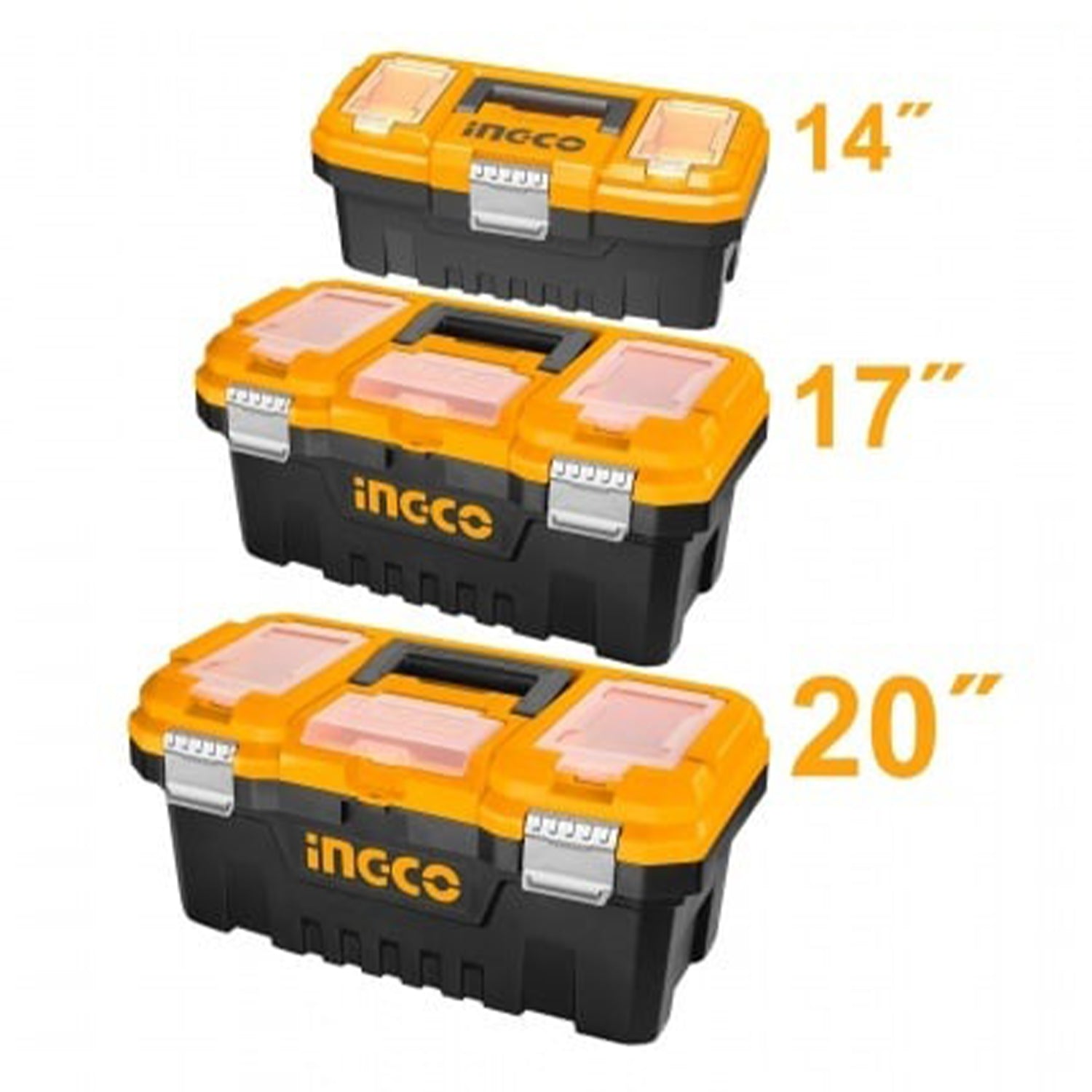 Set di 3 cassette cassetta per attrezzi, cassetta per il trasporto, set cassette degli attrezzi, Ingco