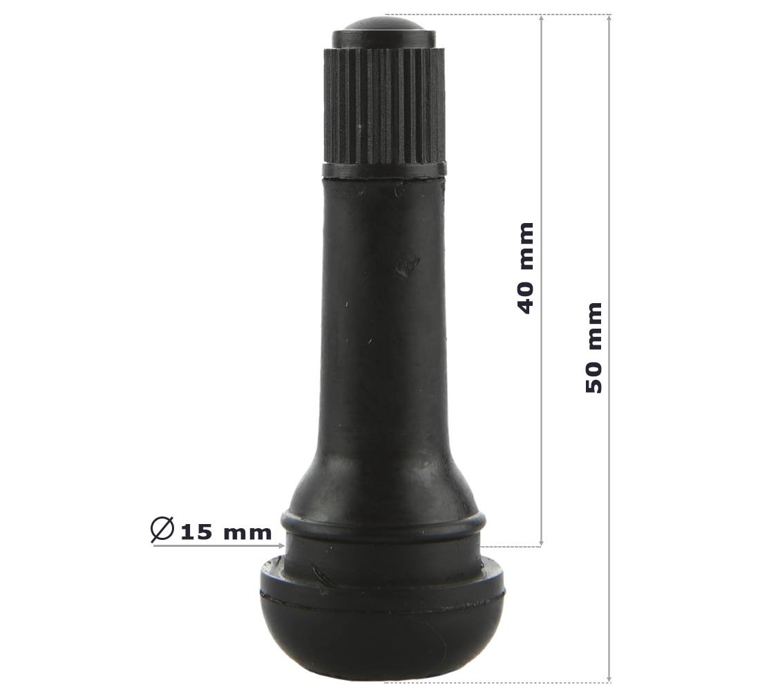 Set-kit 100 valvole di gomma per pneumatici, tubeless, Five Star TR414