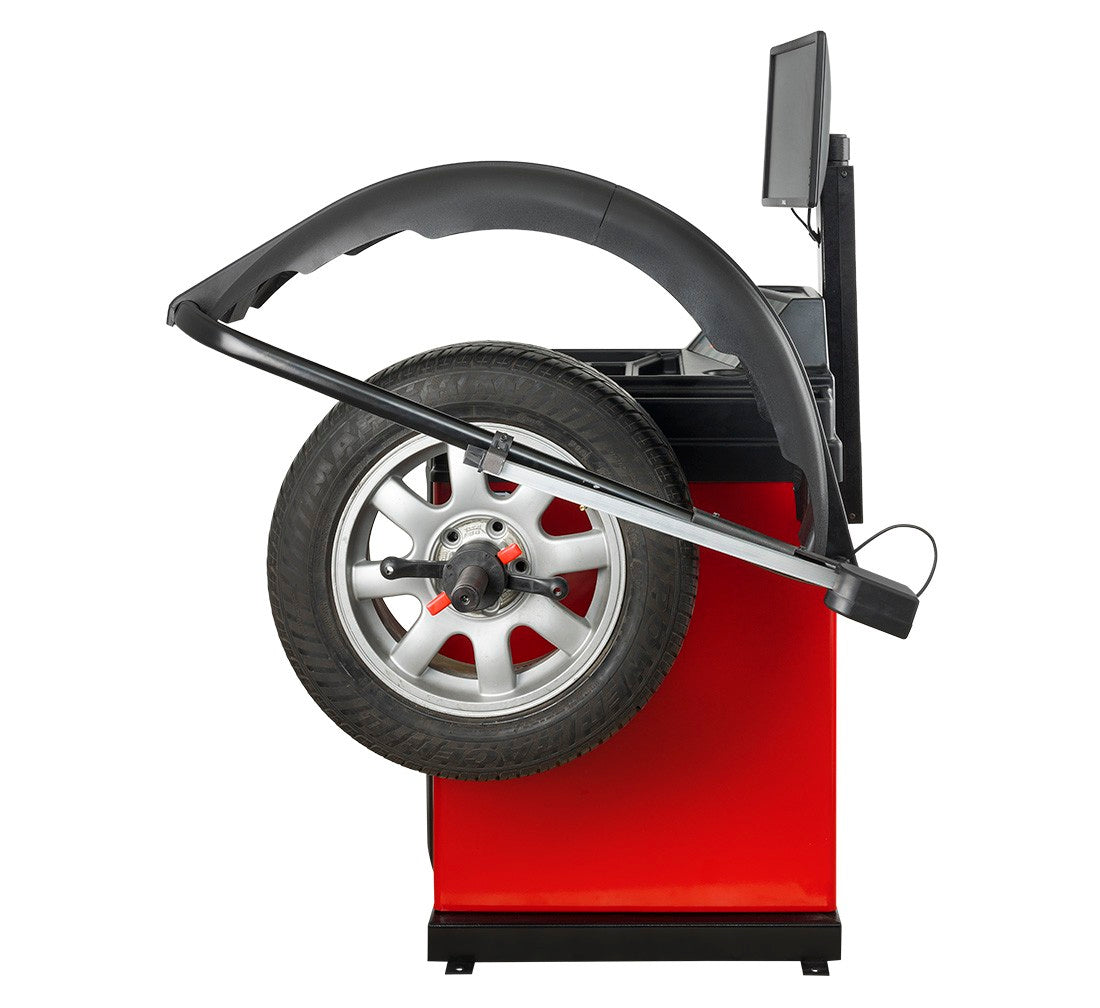 Set-kit attrezzatura gommista 24" W-680: equilibratrice + smontagomme Runflat + pistola a impulsi 1900 Nm