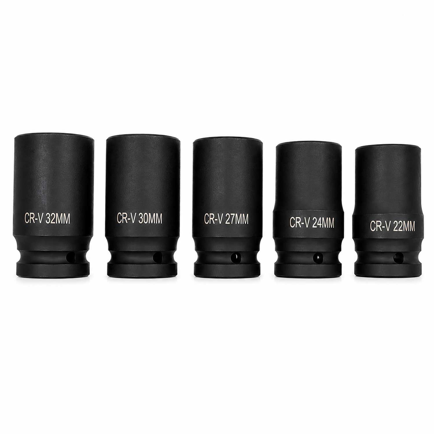 Set-kit bussole a impatto lunghe, 1", 22-41 mm, per riparazioni auto e cambio gomme,10 pezzi Gebo Tools