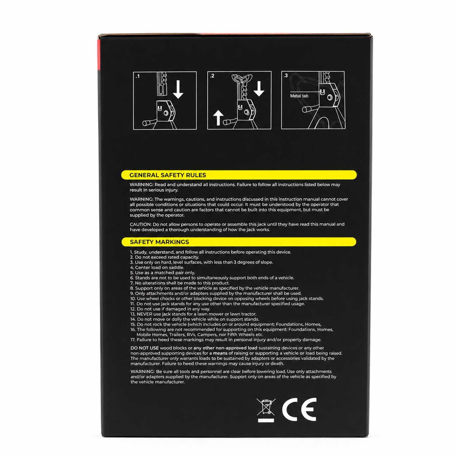Set-kit cavalletti di supporto con portata di 3 tonnellate, incluso perno di bloccaggio, regolabili in altezza,288 mm-425 mm Gebo Tools