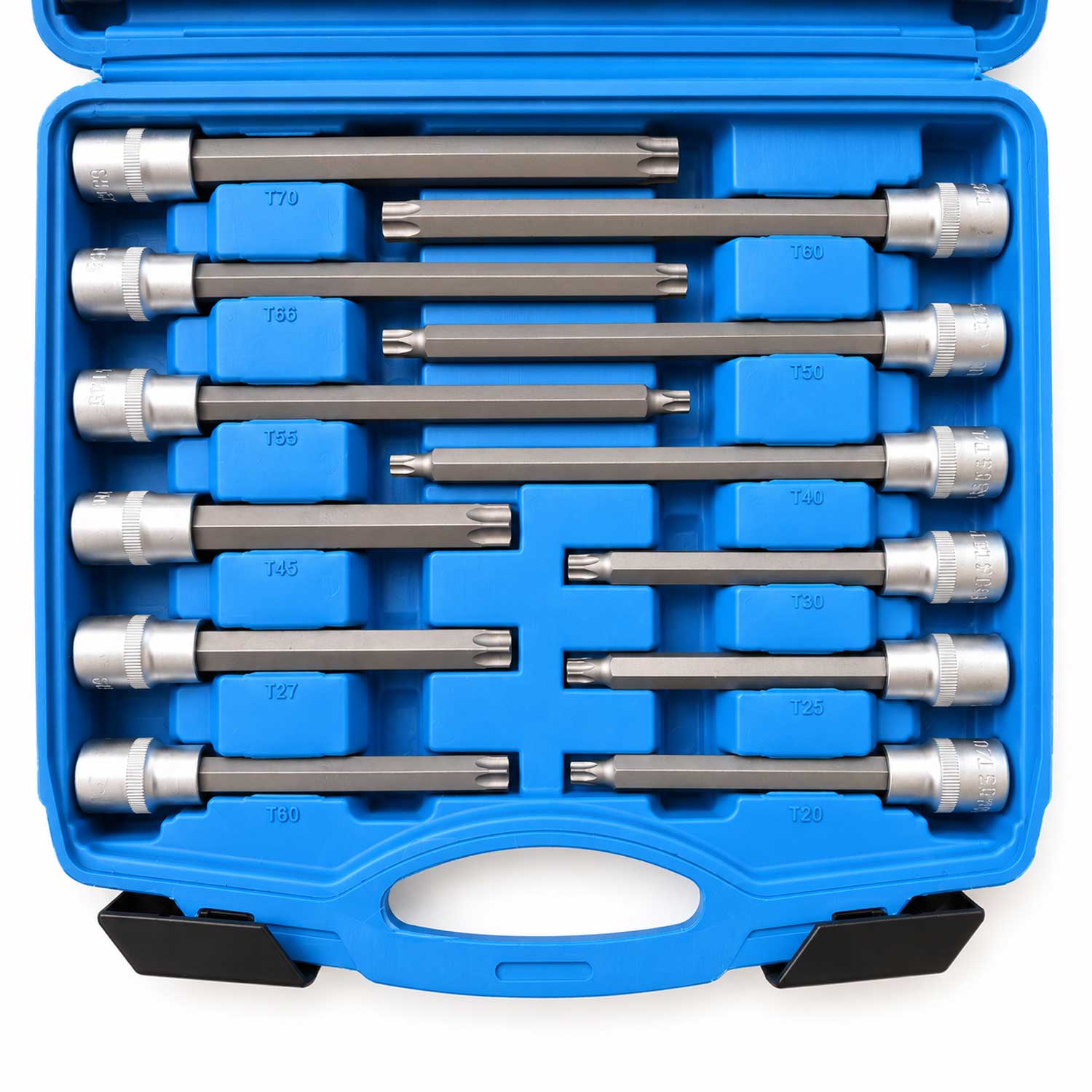 Set-kit chiavi a bussola con inserti Torx lunghi 1/2", 32 pezzi Gebo Tools