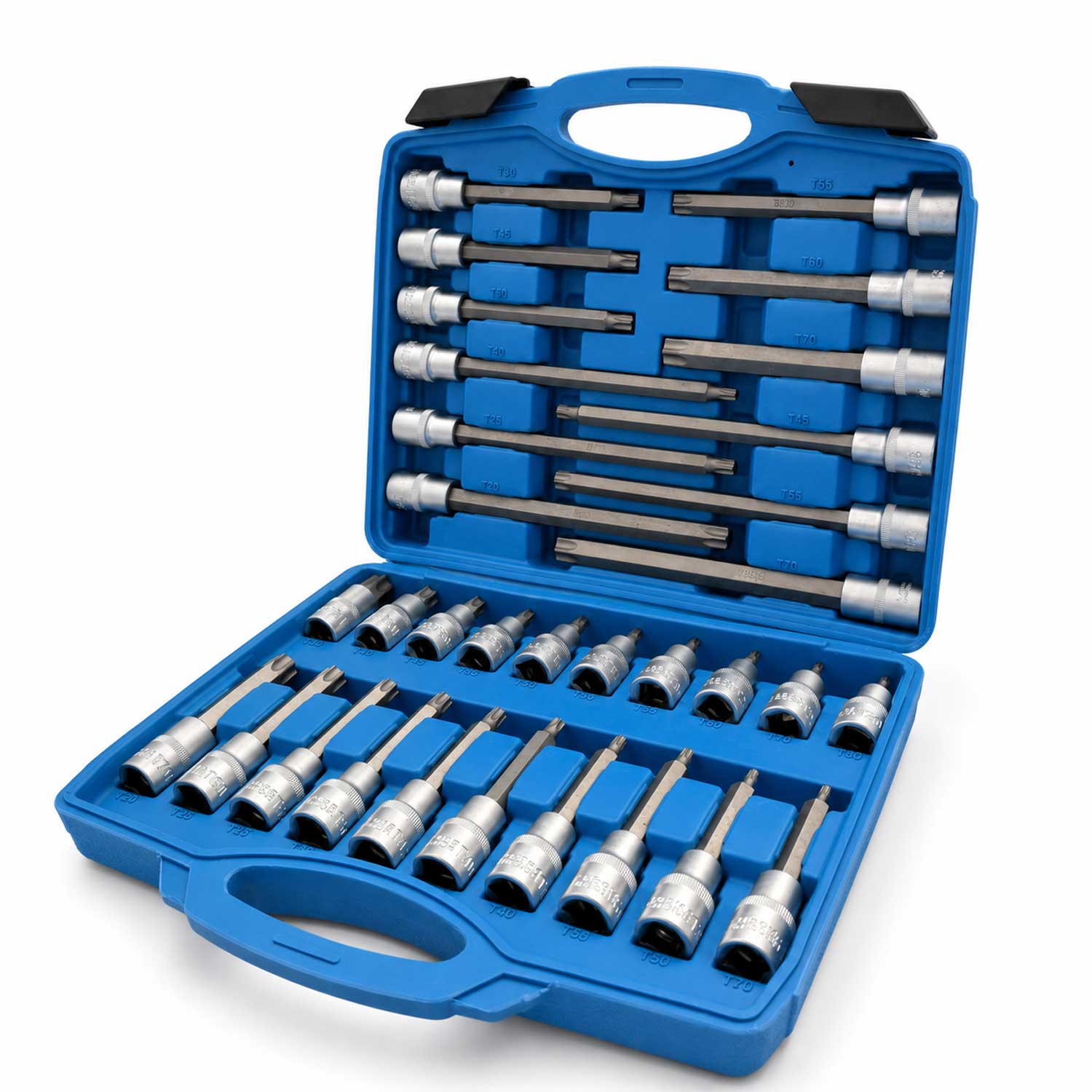 Set-kit chiavi a bussola con inserti Torx lunghi 1/2", 32 pezzi Gebo Tools