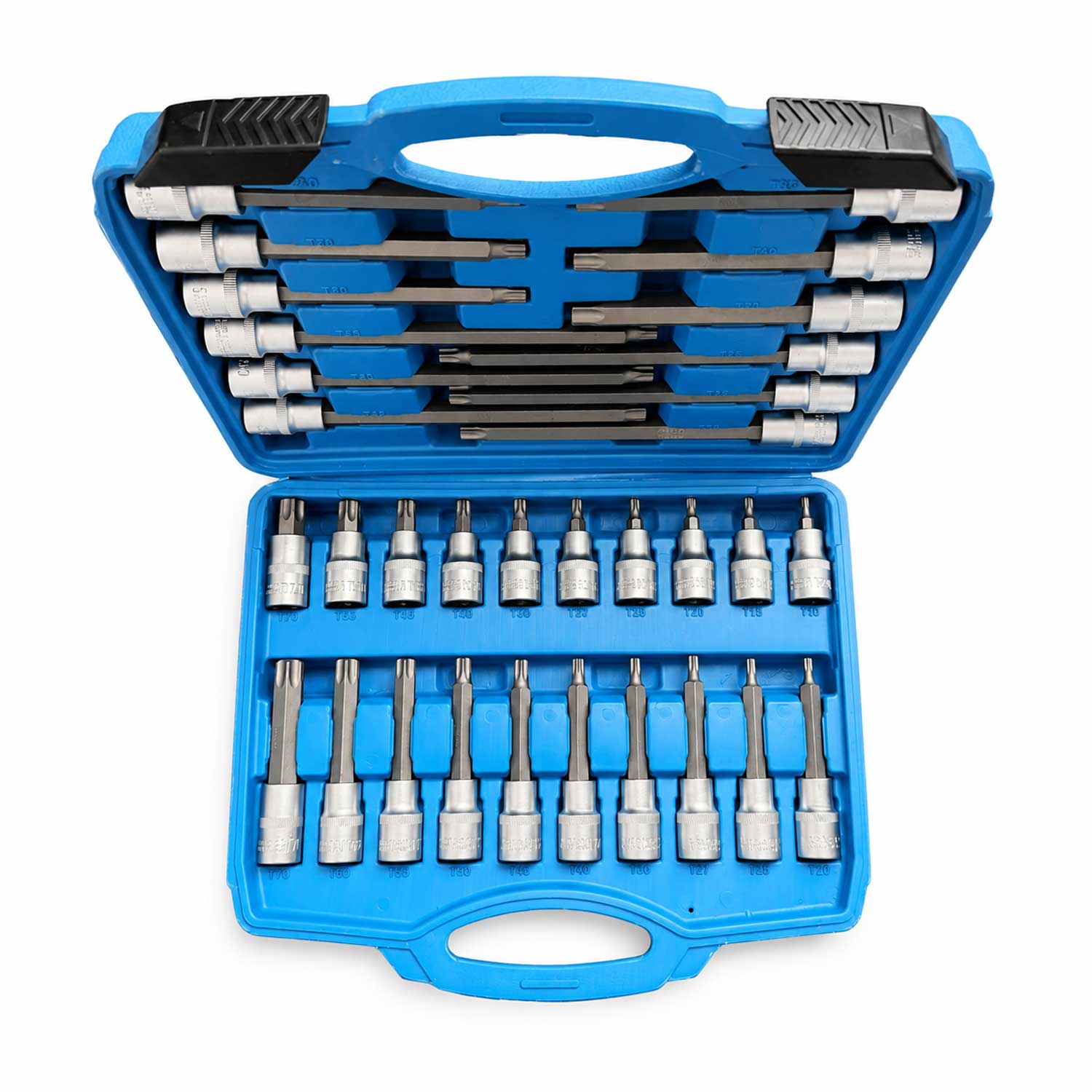 Set-kit chiavi a bussola con inserti Torx lunghi 1/2", 32 pezzi Gebo Tools