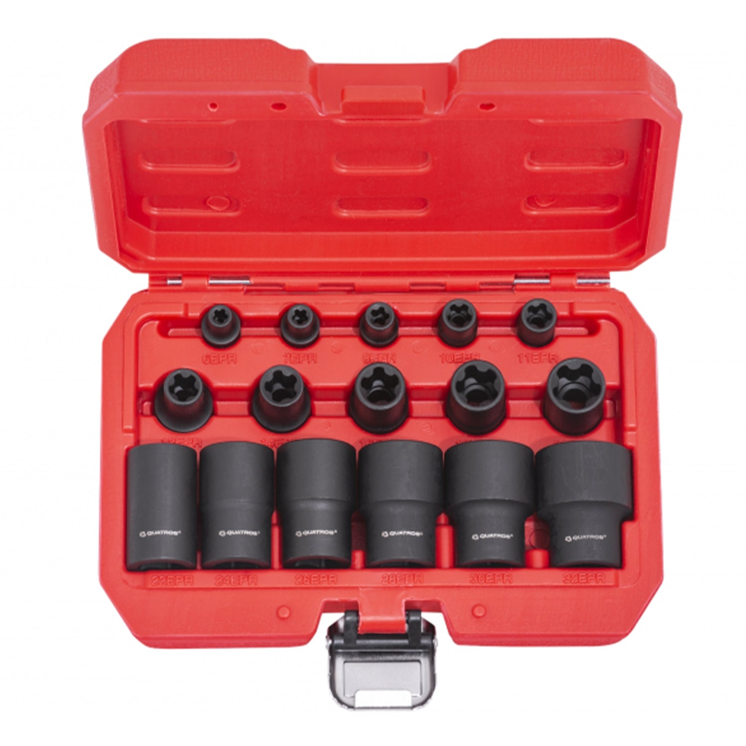 Set-kit chiavi a bussola Torx Plus esterne a 5 punti con attacco quadrato 1/2'' 3/8'' 1/4'' da EP6 a EP32 compatibili con Tesla e Ford Shelby GT500 2020, Quatros