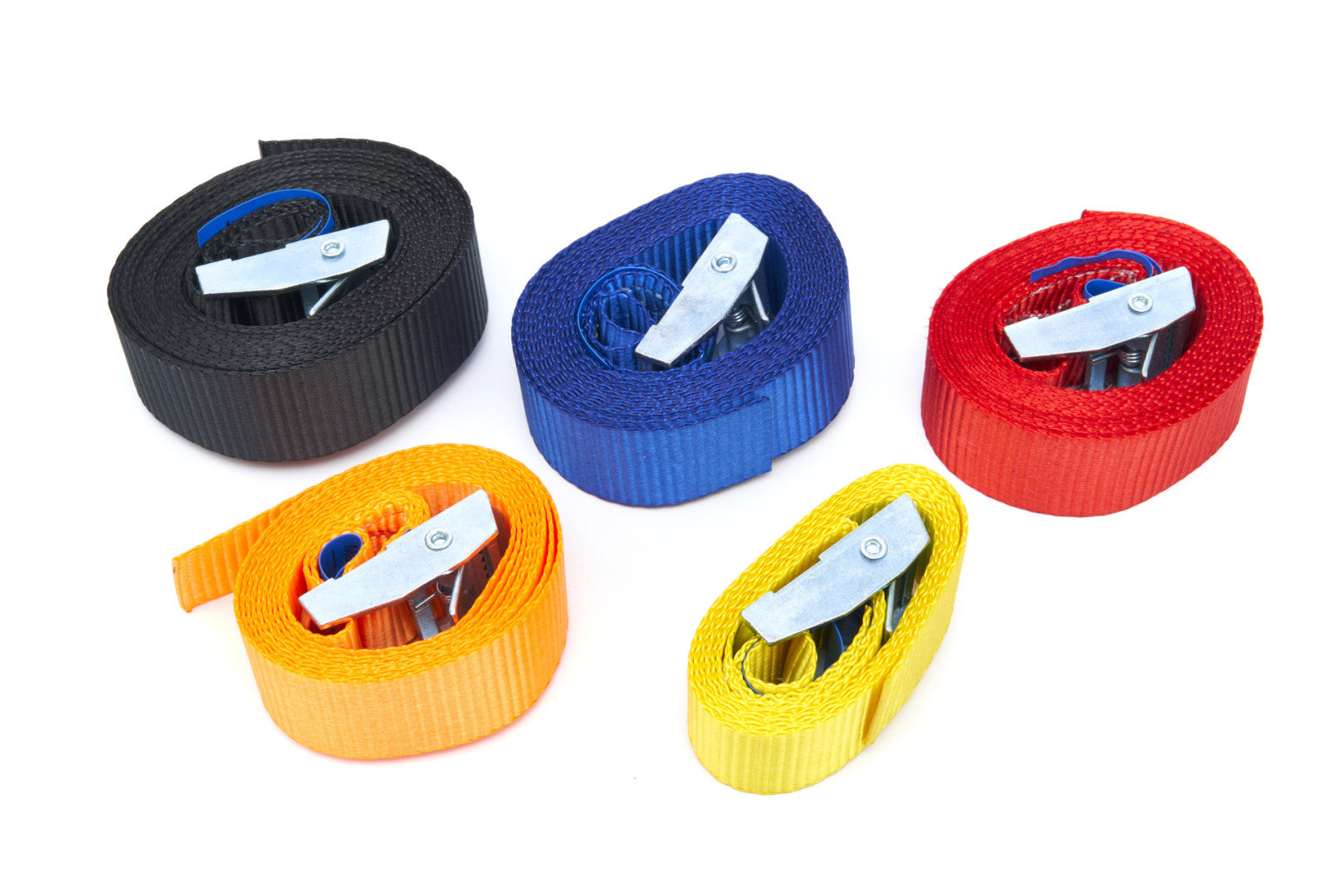 Set-kit cinghie a cricchetto, di ancoraggio con tenditore , capacità fino a 250 kg, 40 pezzi Hbm