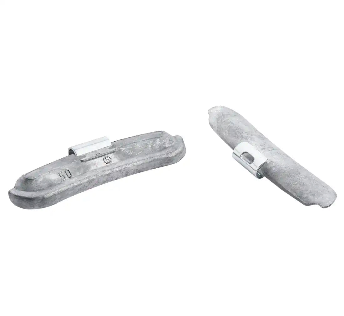 Set-kit contrappesi assortiti per equilibratura ruote in acciaio auto, pesi cerchi, 50 g 50 pezzi Pb