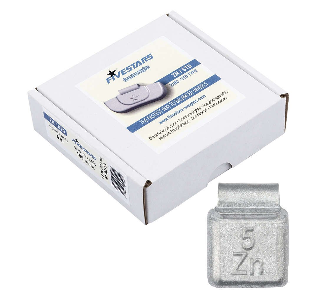 Set-kit contrappesi assortiti per equilibratura ruote in acciaio auto, pesi cerchi, 5 g 100 pezzi Zn 1 kg