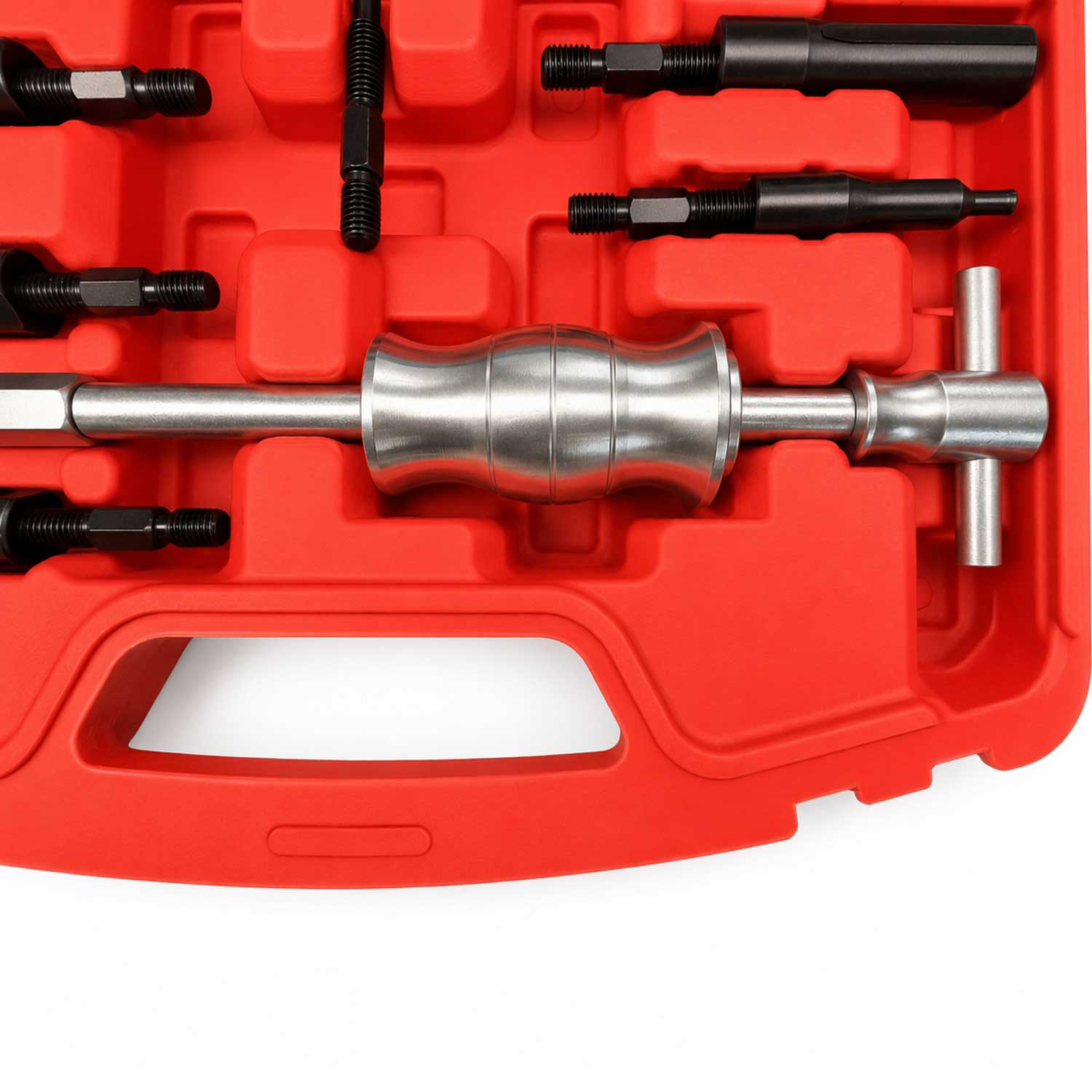 Set-kit estrattore boccole e cuscinetti interni, attrezzi per la rimozione con martello scorrevole, 8 - 58 mm, 17 pezzi Gebo Tools