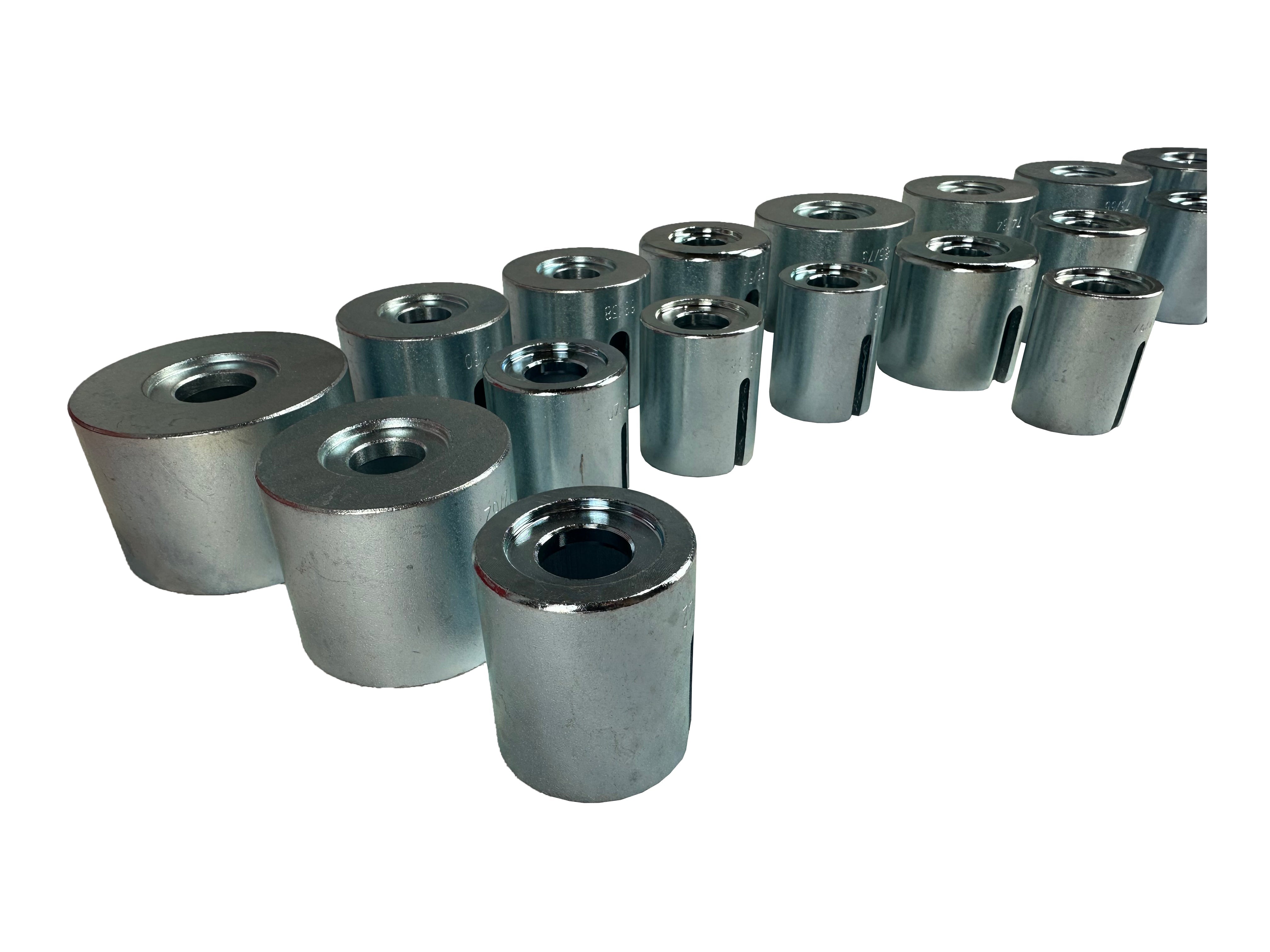 Set-kit estrattore silent block auto, 34–90 mm con manicotti universali per rimozione sicura di cuscinetti e boccole Gebo Tools