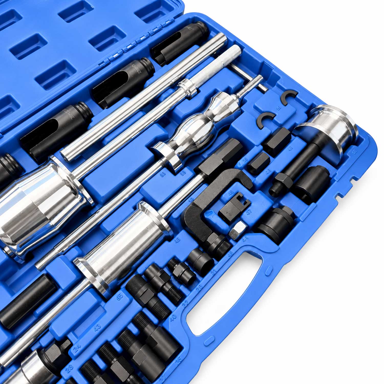 Set-kit estrattori per iniettori CDI con 3 martelli scorrevoli e adattatori 4 pezzi Gebo Tools