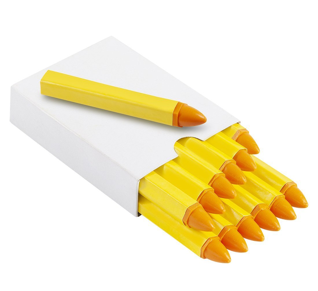 Set-kit gessi per pneumatici, giallo, marcatura, marcatore, gessetto, pennarello a gesso, 12 pezzi
